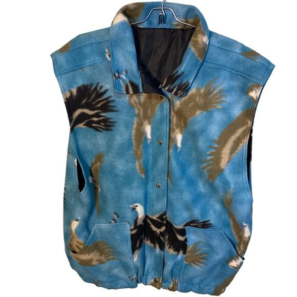 VINTAGE FLEECE VEST BALDEAGLE AMERICANA NO TAGS MEN LARGE/XL - Picture 1 of 5